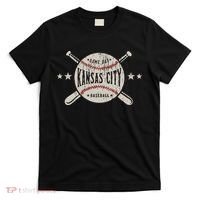 Kansas City Missouri Kc Vintage Baseball T-Shirt thumb 0