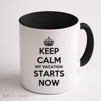 Keep Calm My Vacation Starts Now Coffee Mug thumb 1