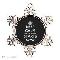 Keep Calm My Vacation Starts Now Ornament thumb 0