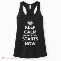 Keep Calm My Vacation Starts Now Women's Tank Top thumb 0