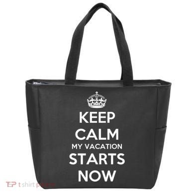 Keep Calm My Vacation Starts Now Tote Bag