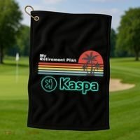 Kaspa Crypto My Retirement Plan Kaspa Miner Kaspa Mining Crypto Bullrun Golf Towel thumb 1