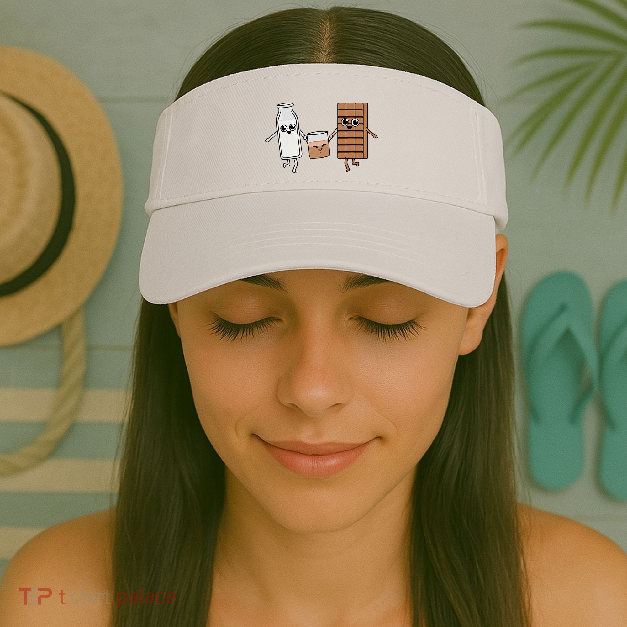 Kawaii Chocolate Milk Chocolate Milk Lover Visor