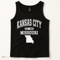 Kansas City Missouri Est 1889 Varsity Tank Top thumb 2