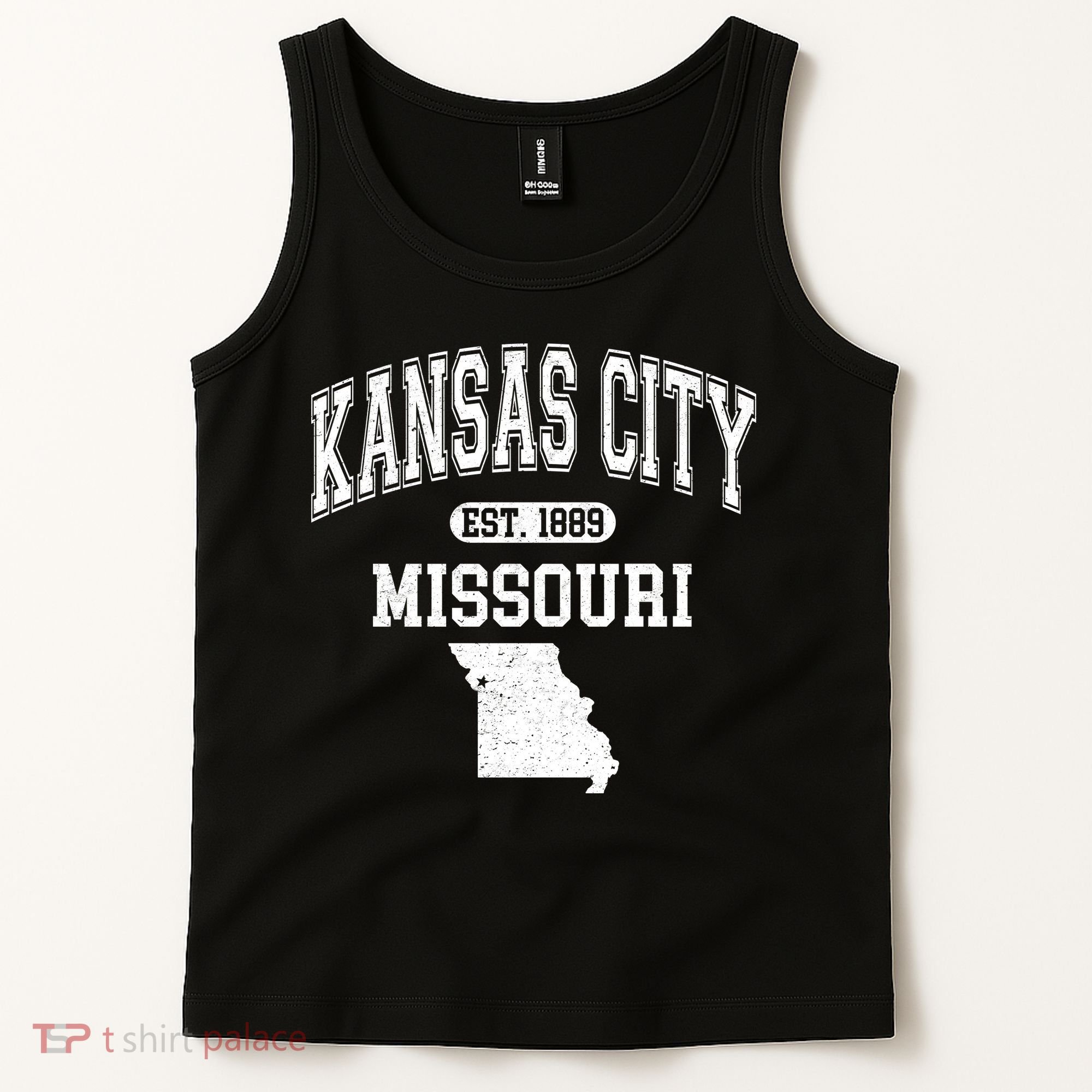Kansas City Missouri Est 1889 Varsity Tank Top