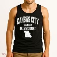 Kansas City Missouri Est 1889 Varsity Tank Top thumb 3