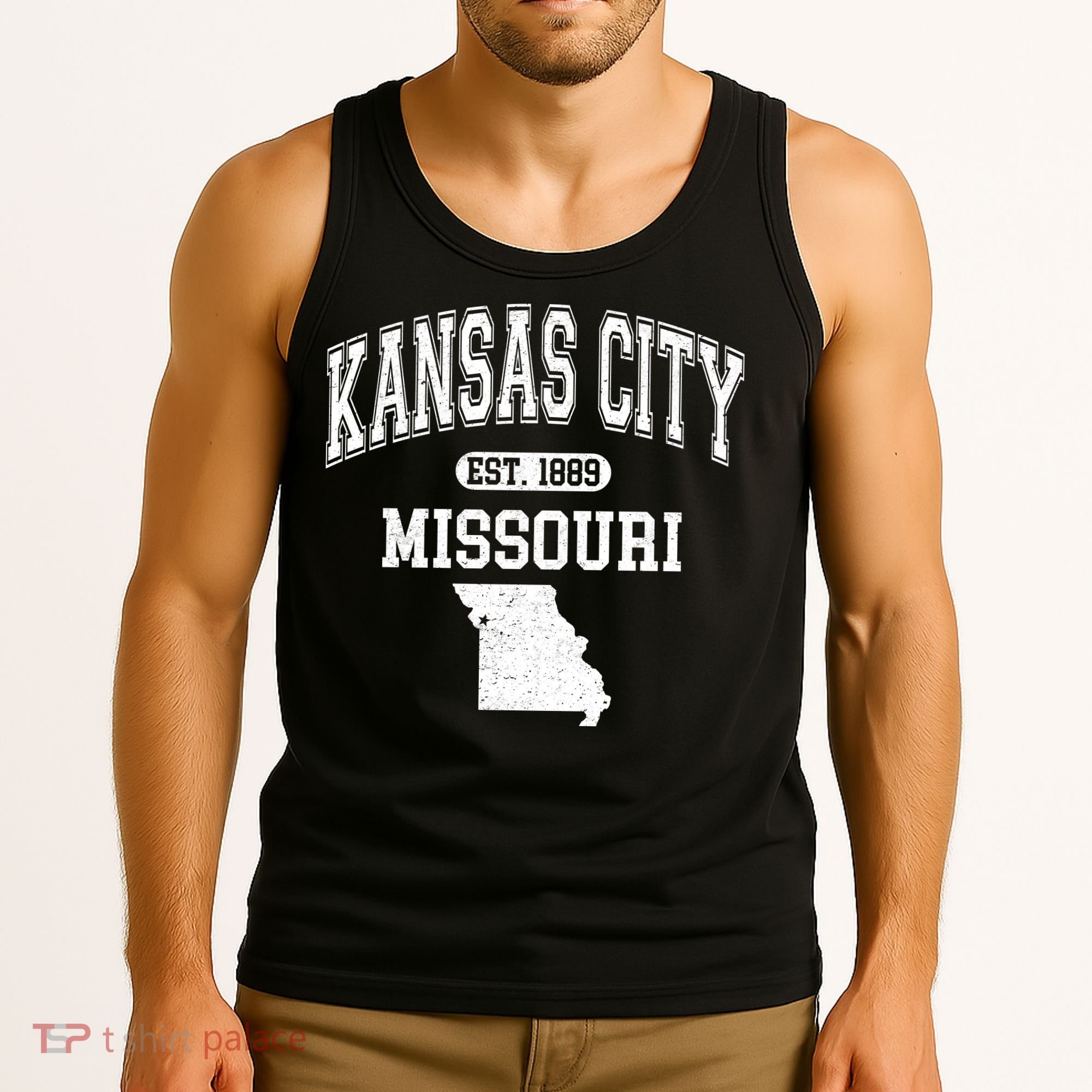 Kansas City Missouri Est 1889 Varsity Tank Top