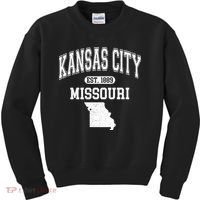Kansas City Missouri Est 1889 Varsity Kids Sweatshirt thumb 0