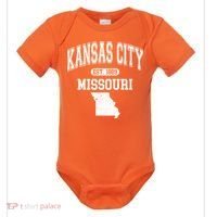 Kansas City Missouri Est 1889 Varsity Baby Bodysuit thumb 0