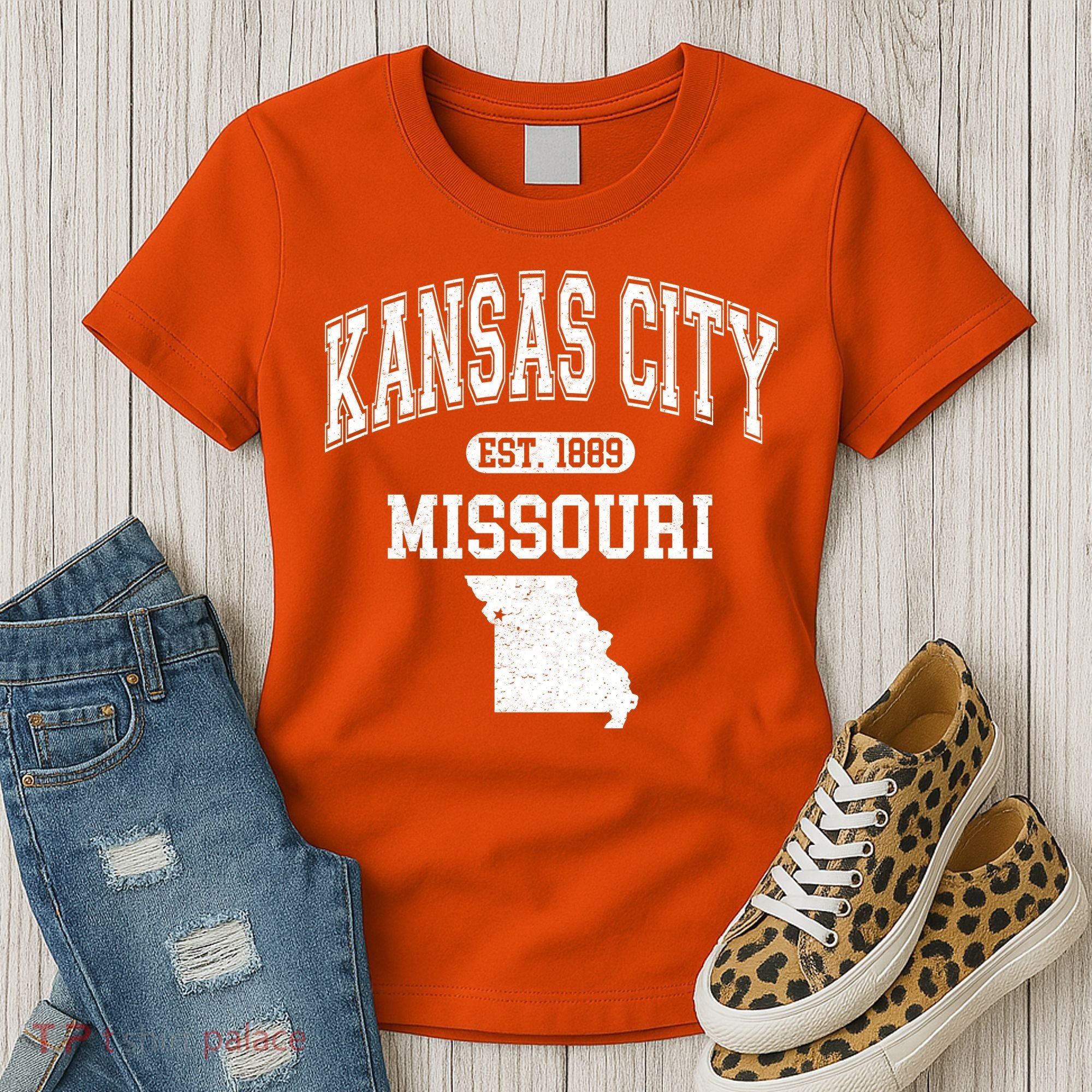 Kansas City Missouri Est 1889 Varsity Women's T-Shirt
