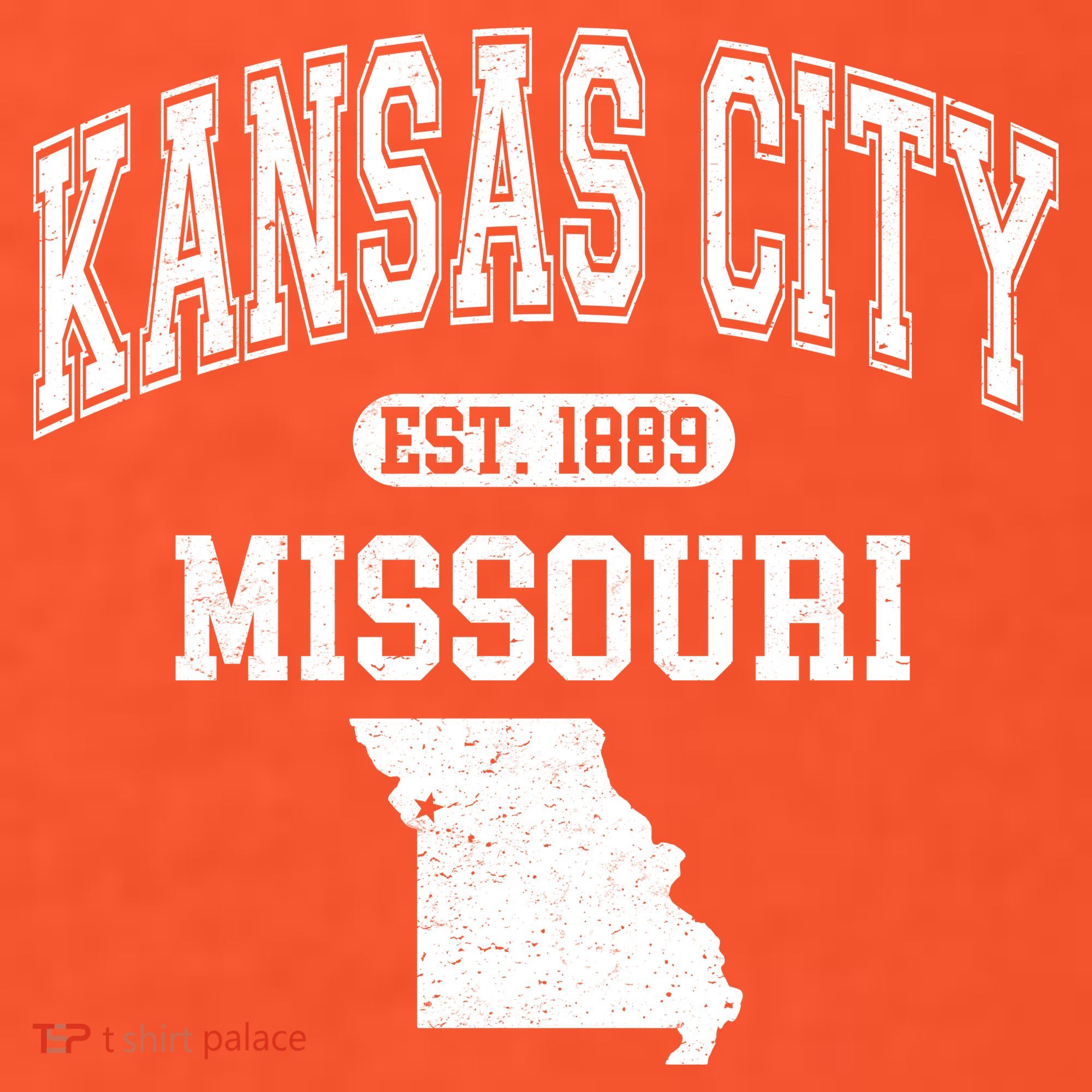 Kansas City Missouri Est 1889 Varsity Kids T-Shirt