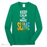 Keep Calm And Make Slime Long Sleeve Shirt thumb 0