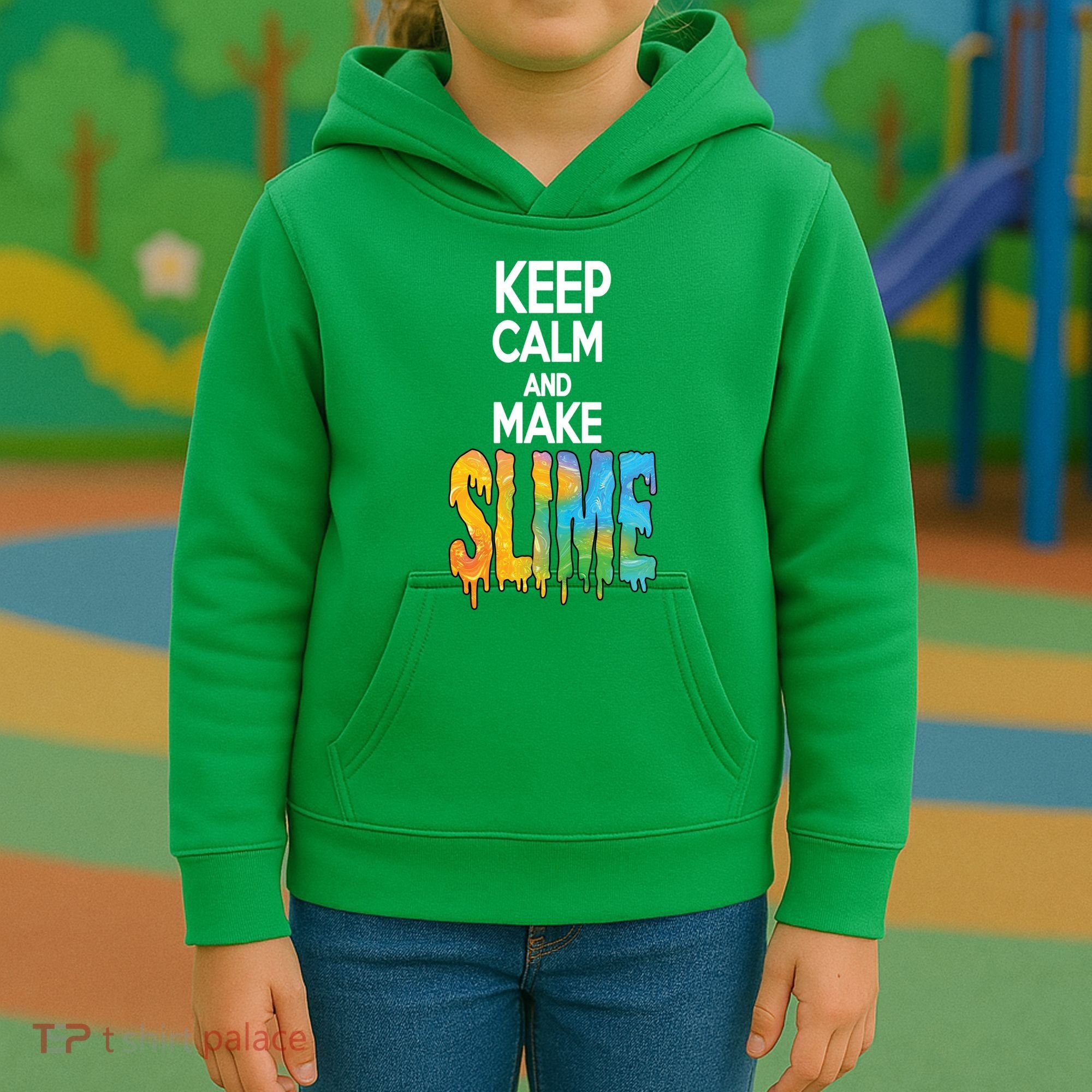 Keep Calm And Make Slime Kids Hoodie