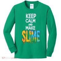 Keep Calm And Make Slime Kids Long Sleeve Shirt thumb 0
