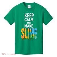 Keep Calm And Make Slime Kids T-Shirt thumb 0