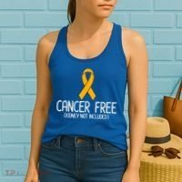 Kidney Cancer Orange Ribbon Awareness Survivor Gift Women's Tank Top thumb 2