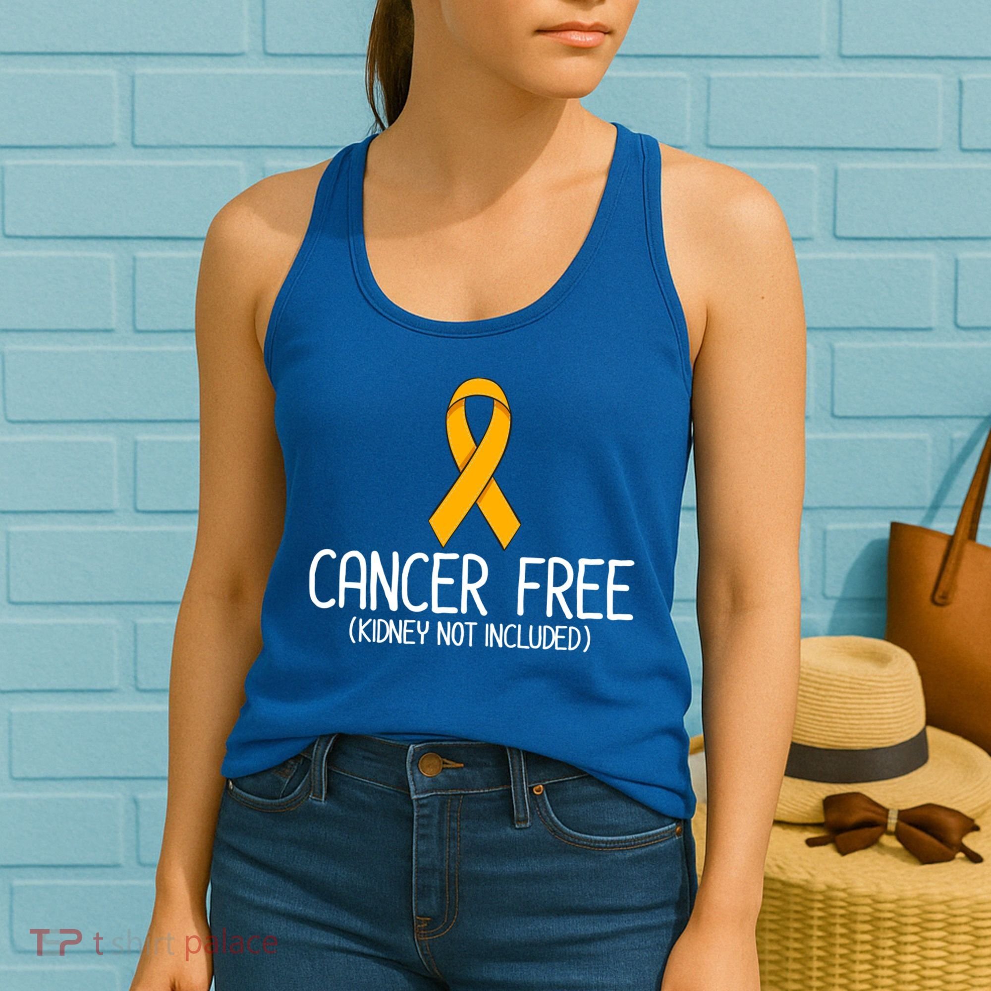 Kidney Cancer Orange Ribbon Awareness Survivor Gift Women's Tank Top