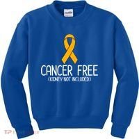 Kidney Cancer Orange Ribbon Awareness Survivor Gift Kids Sweatshirt thumb 0
