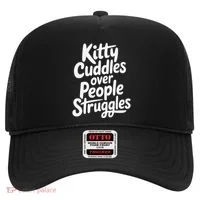 Kitty Cuddles Over People Struggles Funny Cat Lover Hat thumb 0
