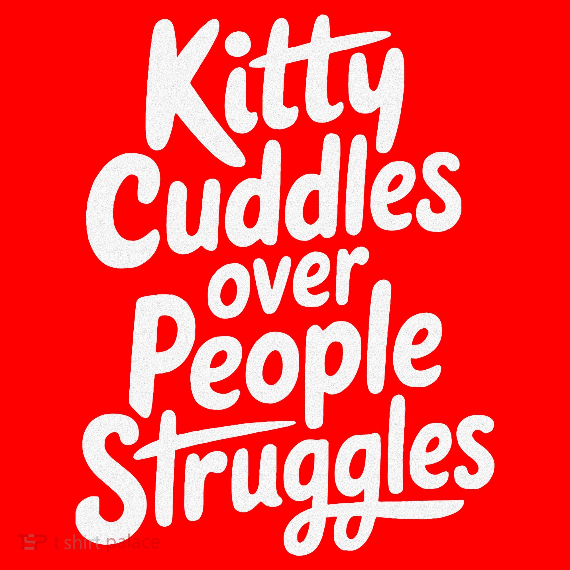 Kitty Cuddles Over People Struggles Funny Cat Lover Santa Hat