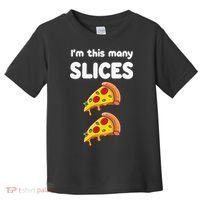 Kids Cute Pizza 2nd Birthday Im This Many Slices 2 Year Old Toddler T-Shirt thumb 0