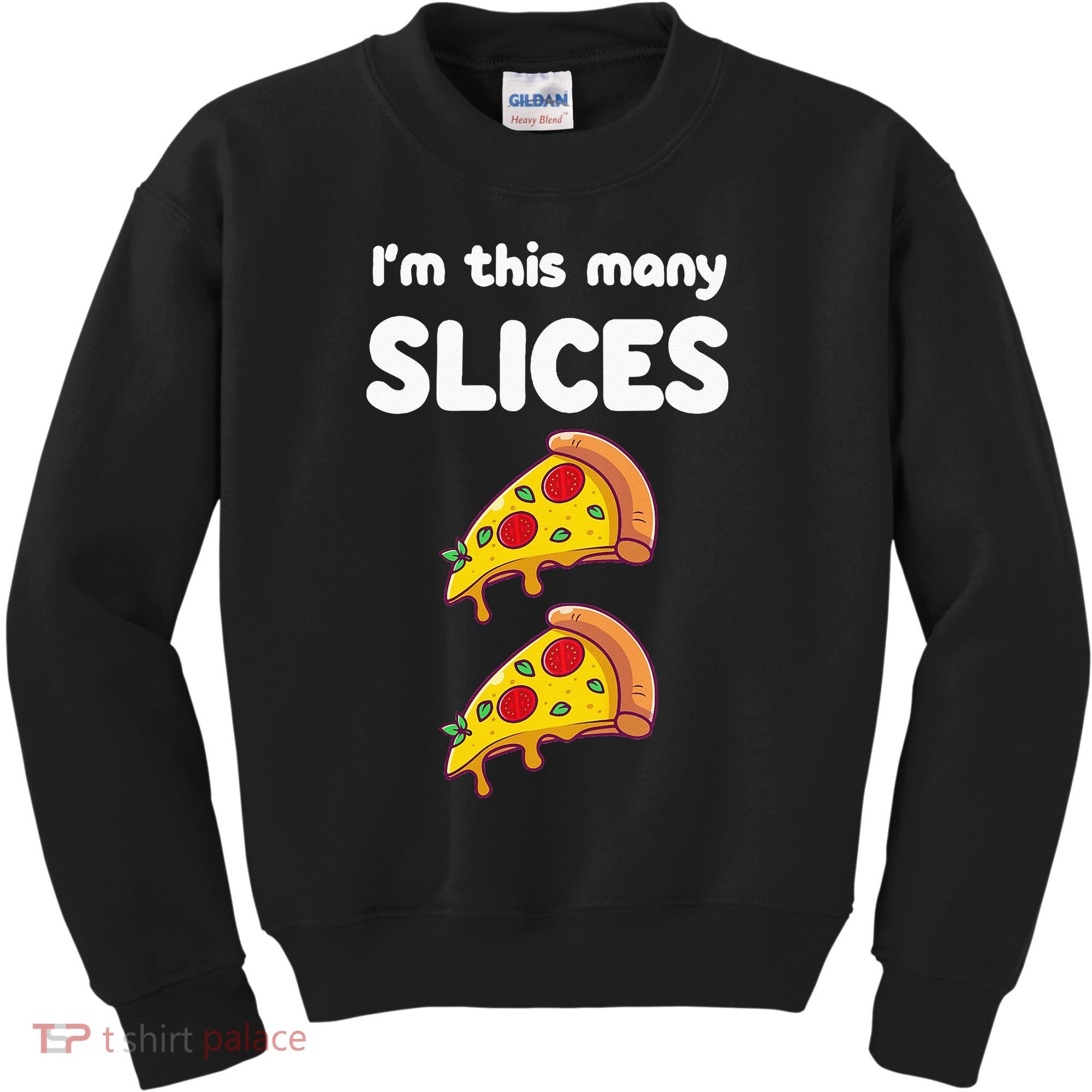 Kids Cute Pizza 2nd Birthday Im This Many Slices 2 Year Old Kids Sweatshirt