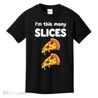 Kids Cute Pizza 2nd Birthday Im This Many Slices 2 Year Old Kids T-Shirt thumb 0
