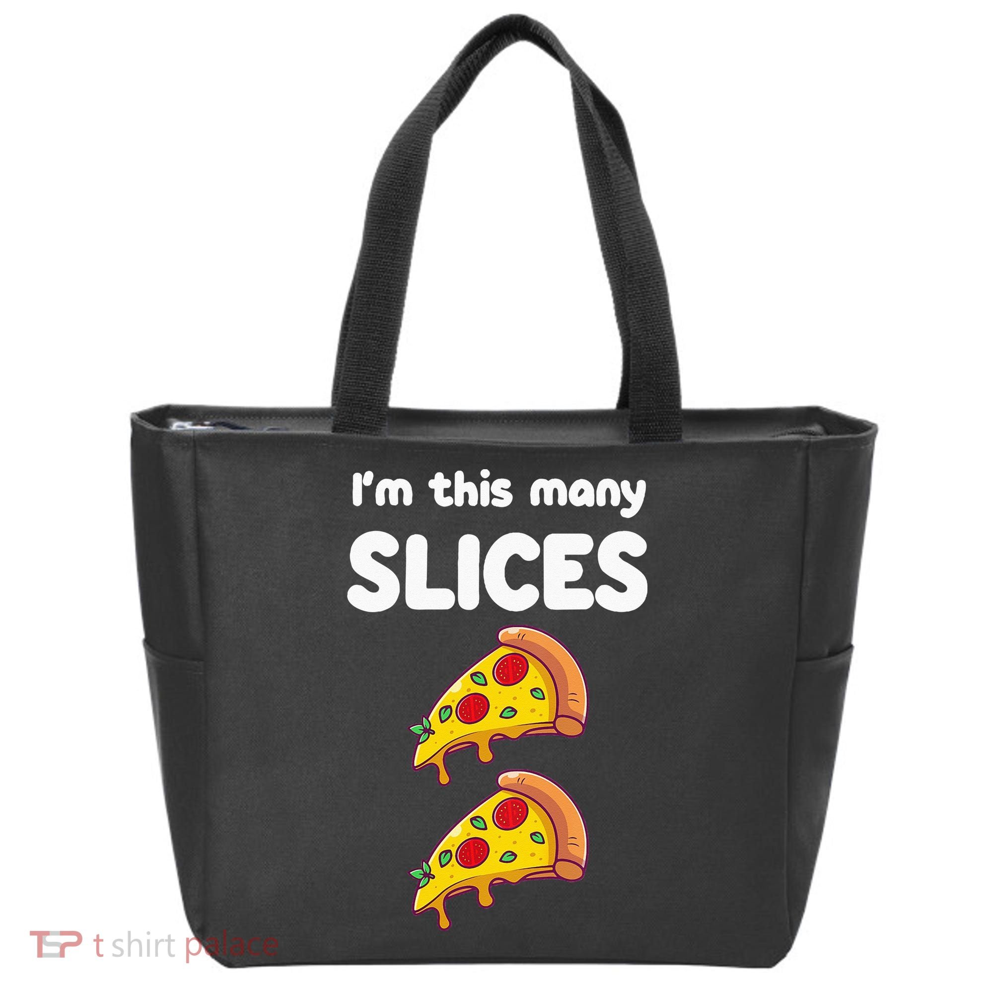 Kids Cute Pizza 2nd Birthday Im This Many Slices 2 Year Old Tote Bag