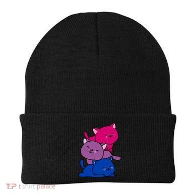 Kawaii Cat Pile Bisexual Pride Flag Cute Gift Beanie