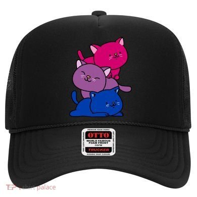 Kawaii Cat Pile Bisexual Pride Flag Cute Gift Hat