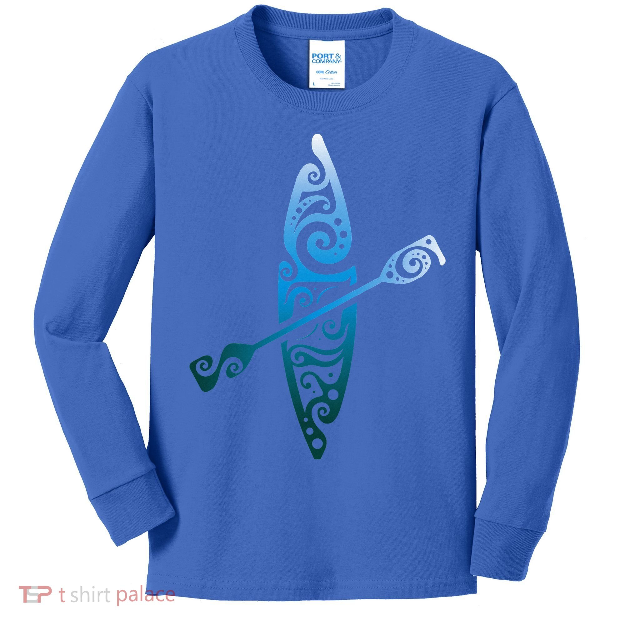 Kayaker Canoeing Paddling Boat Lover Kayak Water Sport Kids Long Sleeve Shirt