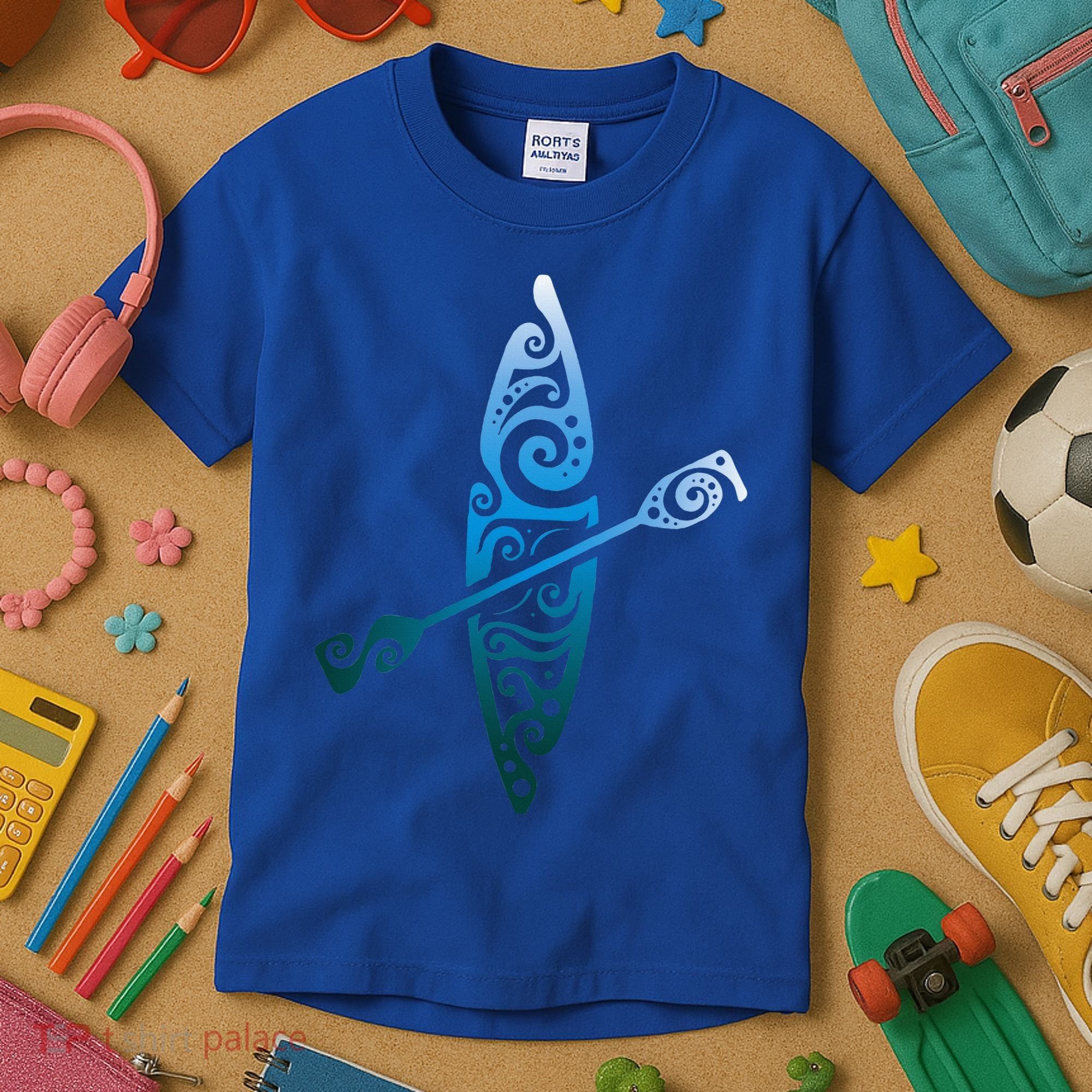 Kayaker Canoeing Paddling Boat Lover Kayak Water Sport Kids T-Shirt