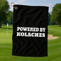 Kolache Czech Powered By Kolaches Golf Towel thumb 1