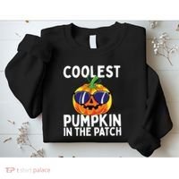Kids Coolest Pumpkin In The Patch Halloween Boy Girls Teens Sweatshirt thumb 2
