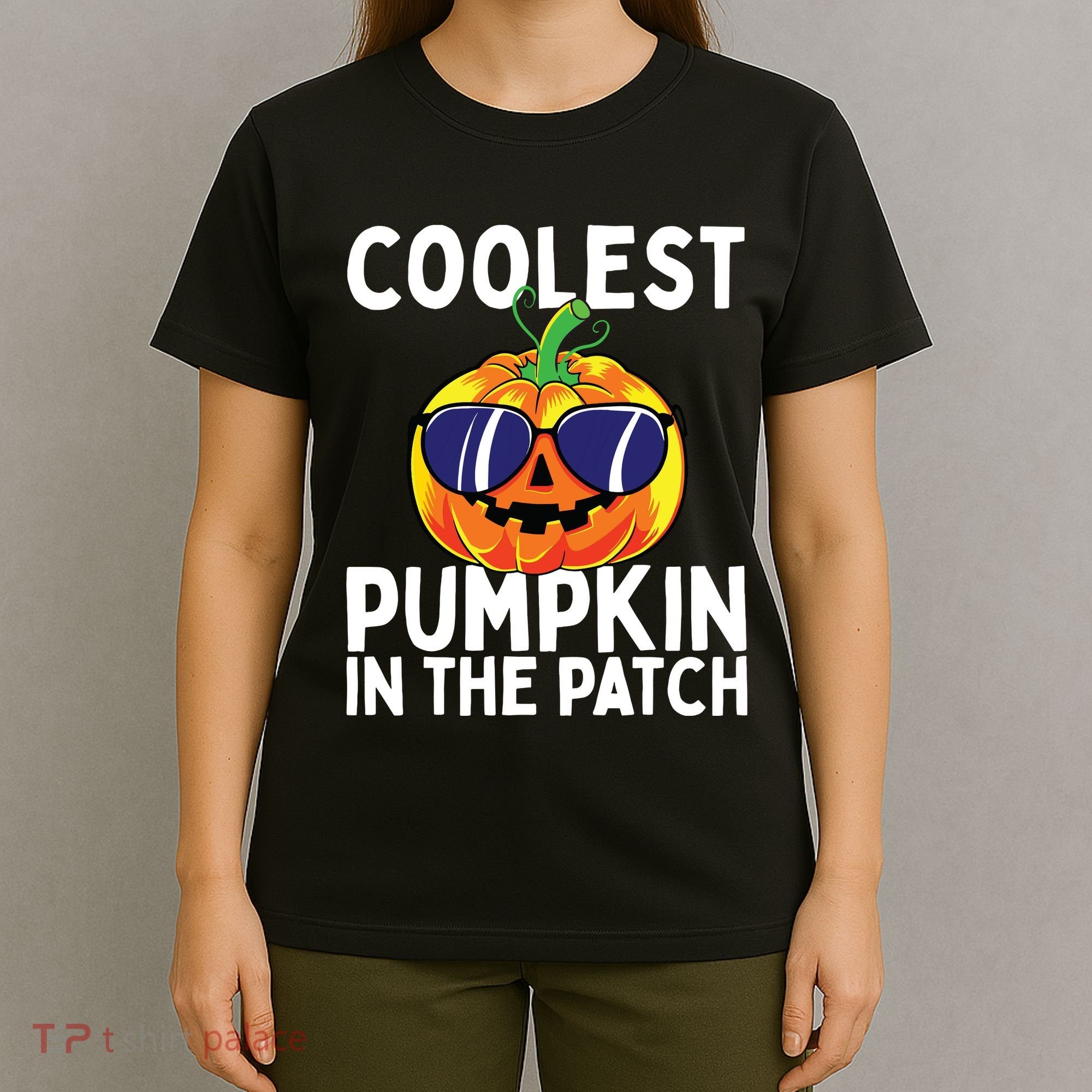 Kids Coolest Pumpkin In The Patch Halloween Boy Girls Teens T-Shirt
