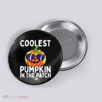 Kids Coolest Pumpkin In The Patch Halloween Boy Girls Teens Button thumb 0