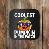 Kids Coolest Pumpkin In The Patch Halloween Boy Girls Teens Coaster thumb 0