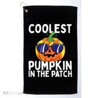 Kids Coolest Pumpkin In The Patch Halloween Boy Girls Teens Golf Towel thumb 0