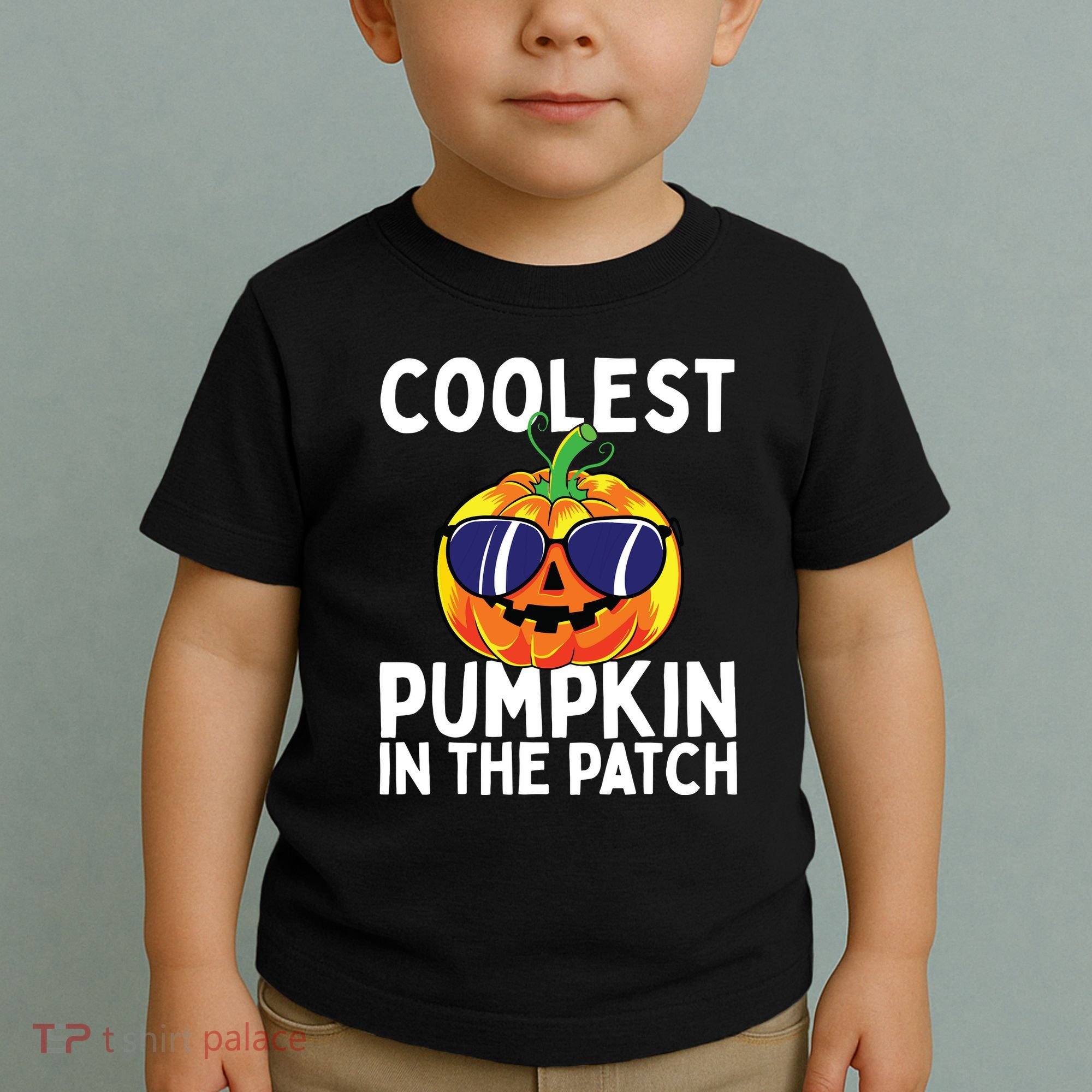 Kids Coolest Pumpkin In The Patch Halloween Boy Girls Teens Toddler T-Shirt