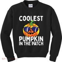 Kids Coolest Pumpkin In The Patch Halloween Boy Girls Teens Kids Sweatshirt thumb 0