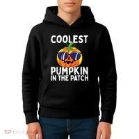 Kids Coolest Pumpkin In The Patch Halloween Boy Girls Teens Kids Hoodie thumb 4