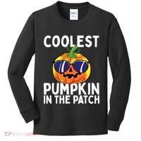 Kids Coolest Pumpkin In The Patch Halloween Boy Girls Teens Kids Long Sleeve Shirt thumb 0