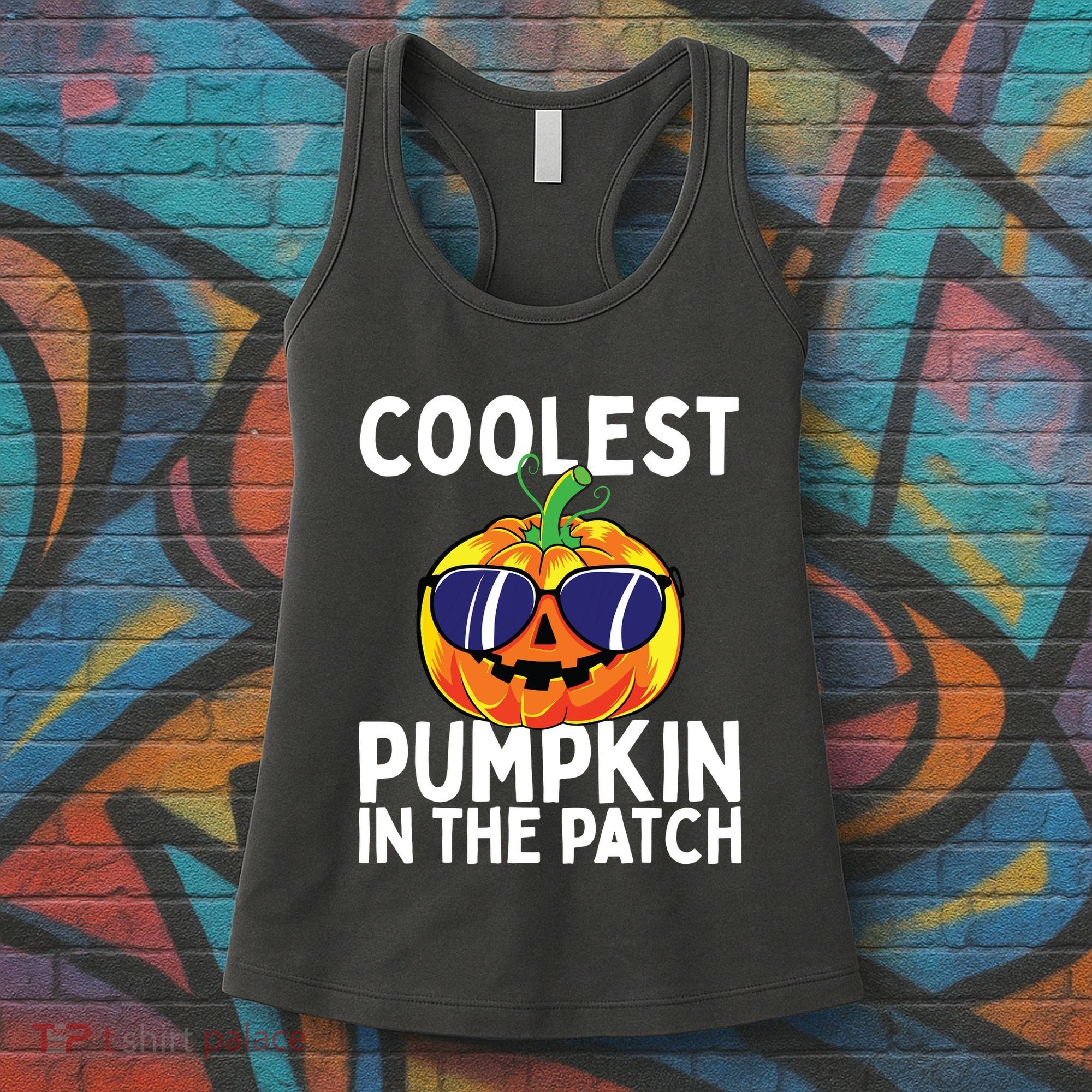 Kids Coolest Pumpkin In The Patch Halloween Boy Girls Teens Women's Tank Top