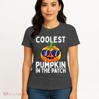 Kids Coolest Pumpkin In The Patch Halloween Boy Girls Teens Women's T-Shirt thumb 4
