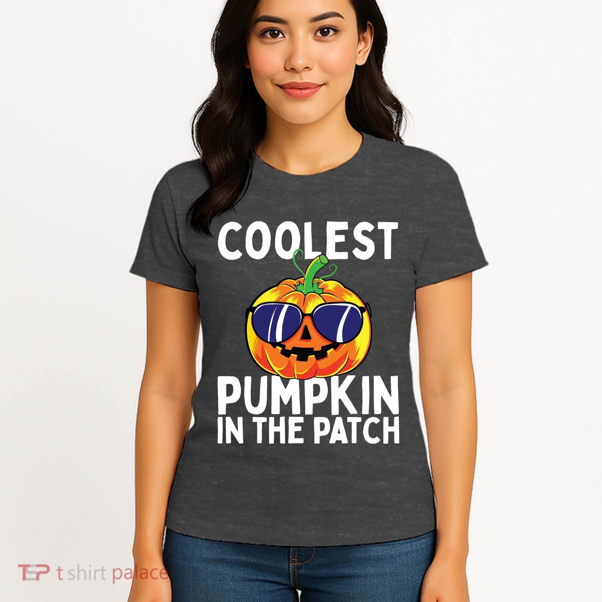 Kids Coolest Pumpkin In The Patch Halloween Boy Girls Teens Women's T-Shirt