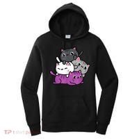 Kawaii Cat Pile Asexual Pride Women's Hoodie thumb 0