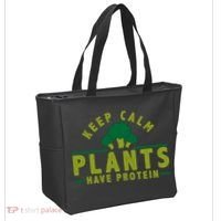 Keep Calm Plants Have Protein Tote Bag thumb 2