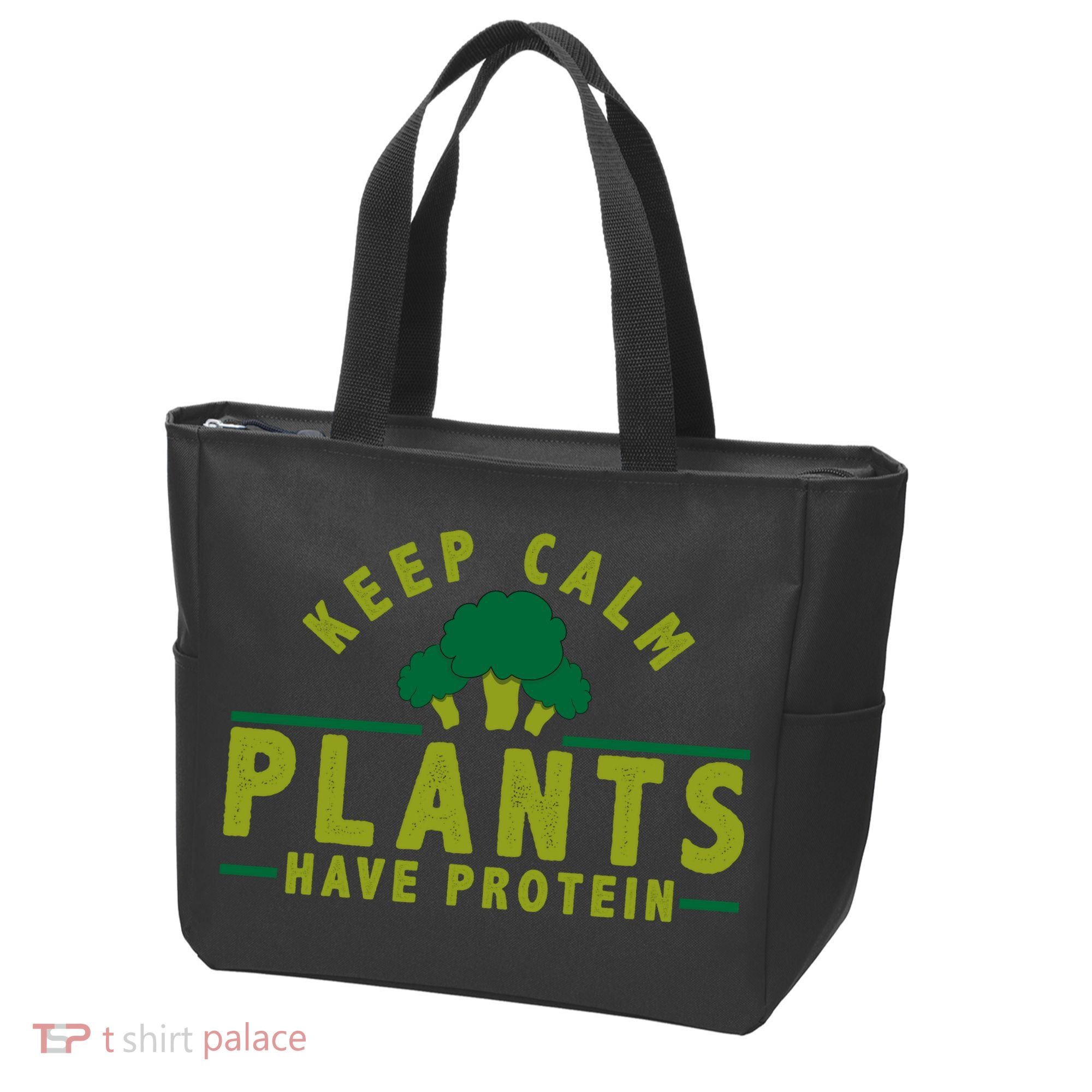 Keep Calm Plants Have Protein Tote Bag