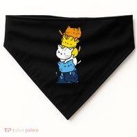 Kawaii Cat Pile Aroace Pride Flag USA-Made Doggie Bandana thumb 0