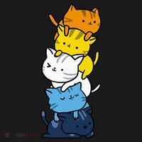Kawaii Cat Pile Aroace Pride Flag USA-Made Doggie Bandana thumb 2